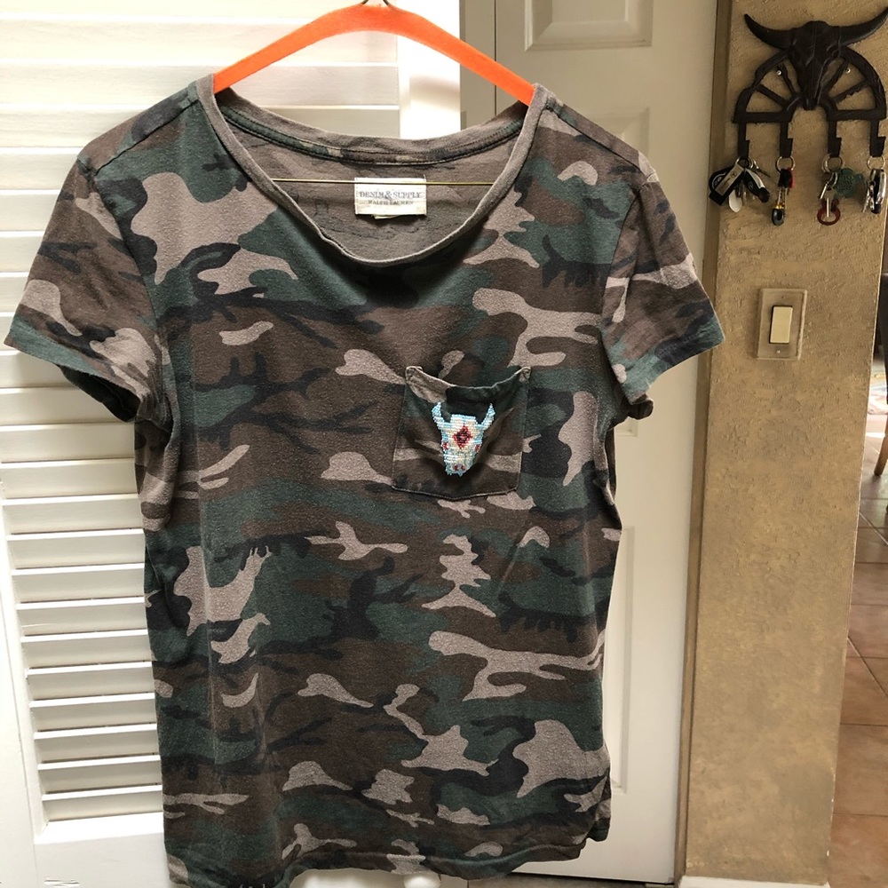 Ralph Lauren denim and supply Camo T-shirt